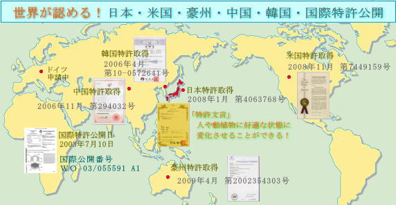 世界5ケ国特許